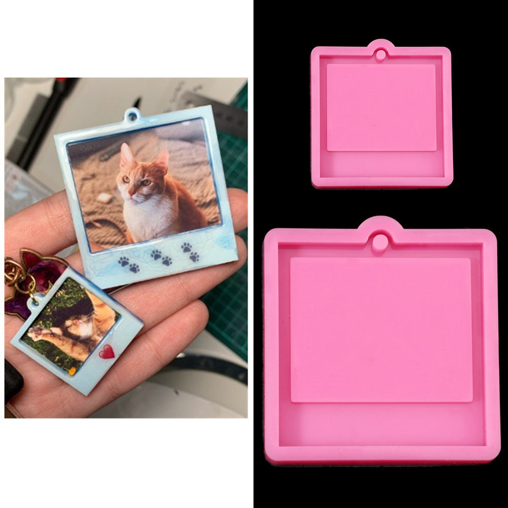 Soap Making Kits - フォトフレームエポキシ樹脂キーホルダー型猫犬タグペンダントシリコーン型 DIY 鋳造工芸品ジュエリーメイキングアクセサリー