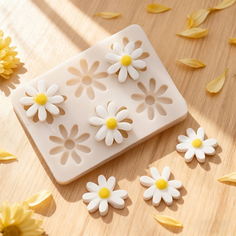 Soap Making Name - 1pc 3D デイジーひまわりシリコンモールド石鹸キャンドル樹脂 DIY クラフトホリデーデコレーション用