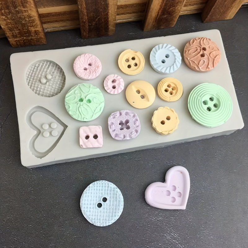 Soap Making Name - ボタン型シリコンモールド シリコンモールド 石鹸やキャンドルの装飾ツール用