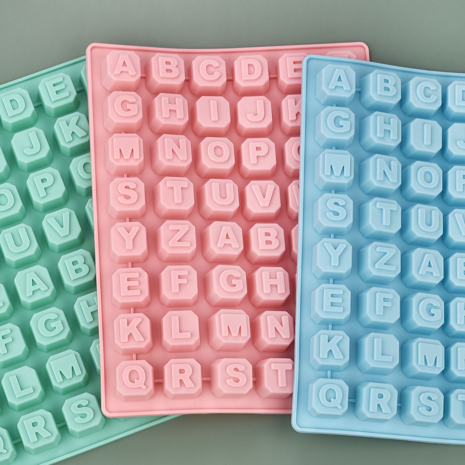 Soap Making Kits - 48 文字英語アルファベット文字シリコーン型石鹸型ケーキカップケーキベーク耐熱皿チョコレート石鹸 Diy デコレーションツール金型