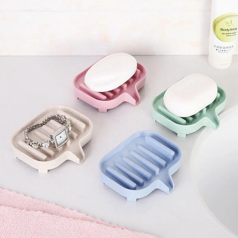 Soap Making Tray - 便利なシリコン製ソープディッシュ、浴室用セルフドレナージソープホルダー、キッチンシンク用ソープディッシュ、スポンジ排水、ポータブルソープディッシュラック