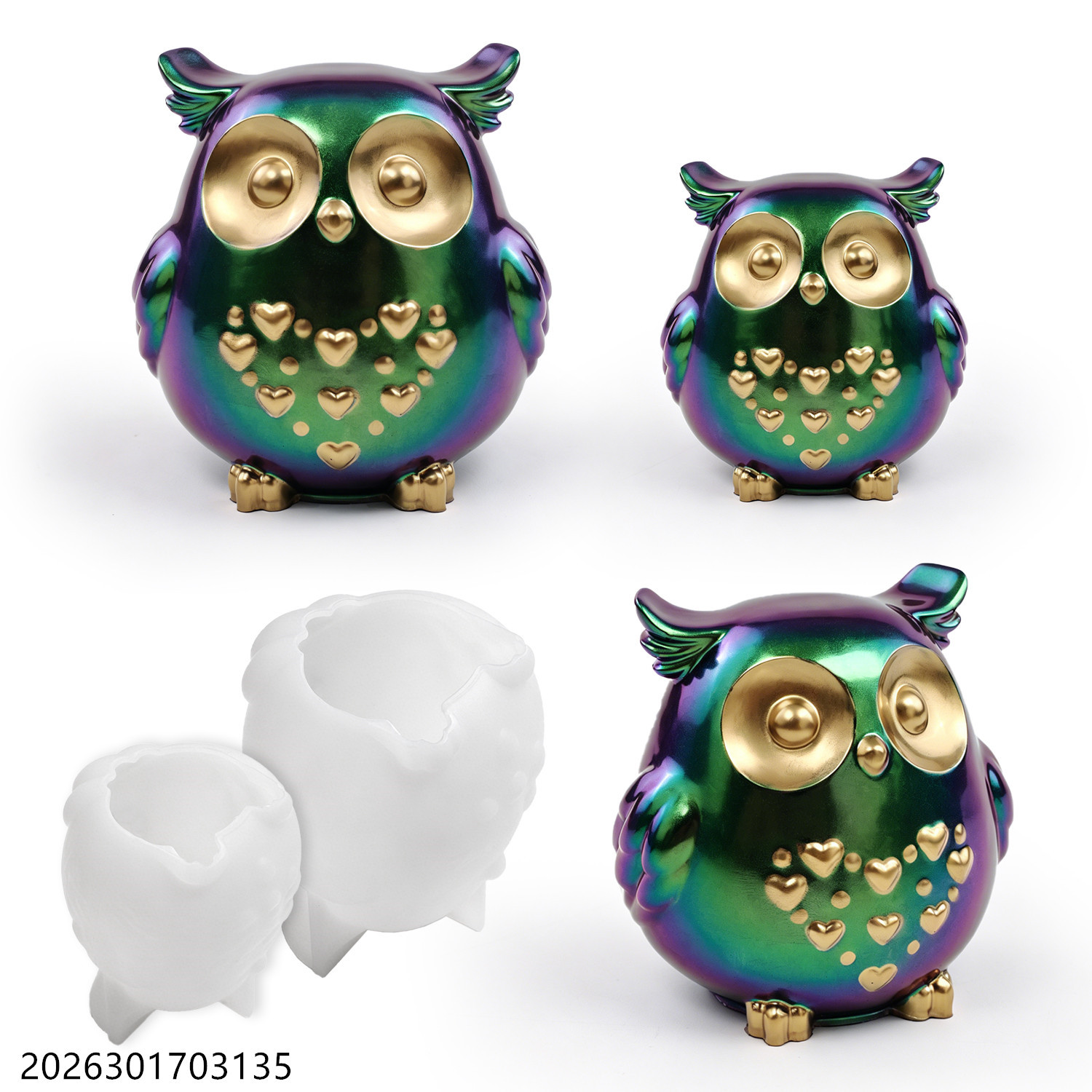 Soap Making Name - フクロウシリコンモールド 3D鳥型セット DIYエポキシ樹脂石膏セメント石鹸作り香り付きキャンドルホルダークラフトギフト用