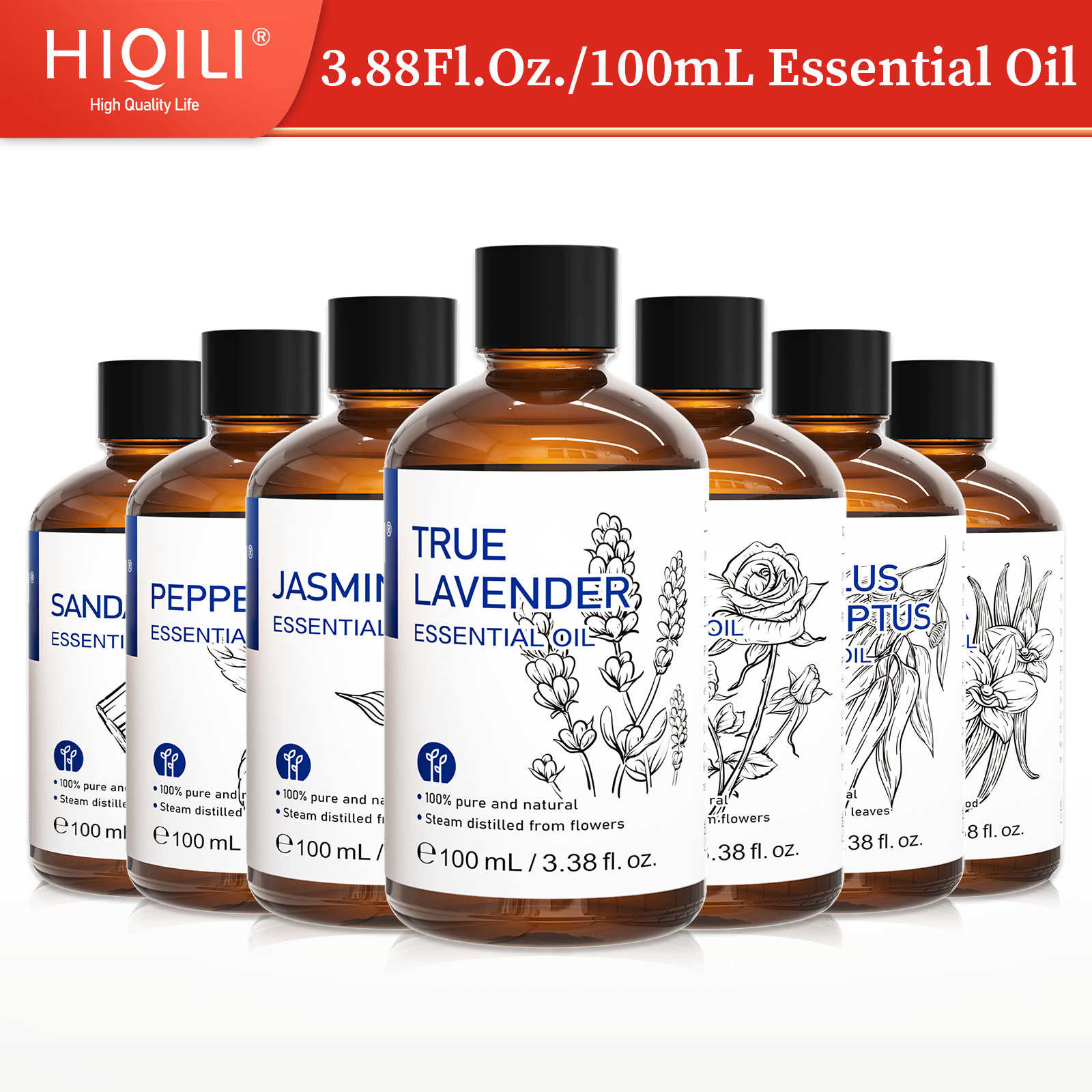 Soap Making Ingredient - HIQILI 100% 天然、100mL エッセンシャルオイル、キャンドルや石鹸作りに使用、DIY フレグランス、家庭用ディフューザー、加湿器、誕生日プレゼントに最適