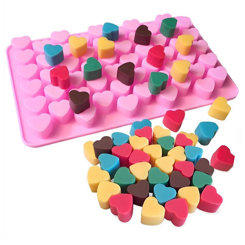 55グリッド ハート型シリコンケーキ型 BPAフリー 再利用 - Soap Making Name のレビューと価格