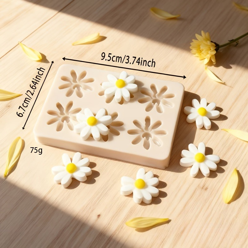1pc 3D デイジーひまわりシリコンモールド石鹸キャンドル - Soap Making Name のレビューと価格