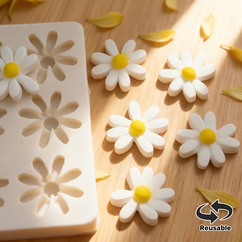1pc 3D デイジーひまわりシリコンモールド石鹸キャンドル - Soap Making Name のレビューと価格
