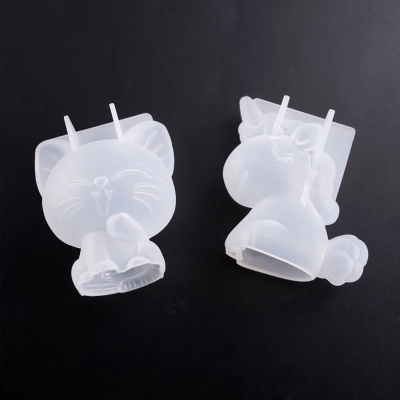 3D 幾何学的なシリコーンユニコーン猫鹿クマ型ソープキャンド - Soap Making Name のレビューと価格