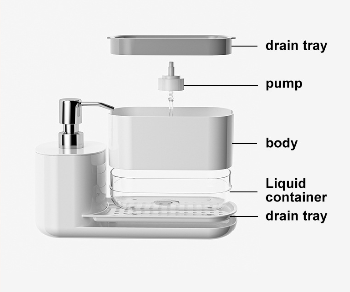 2In1 食器用洗剤ディスペンサー液体石鹸ポンプディスペンサ - Soap Making Tray のレビューと価格
