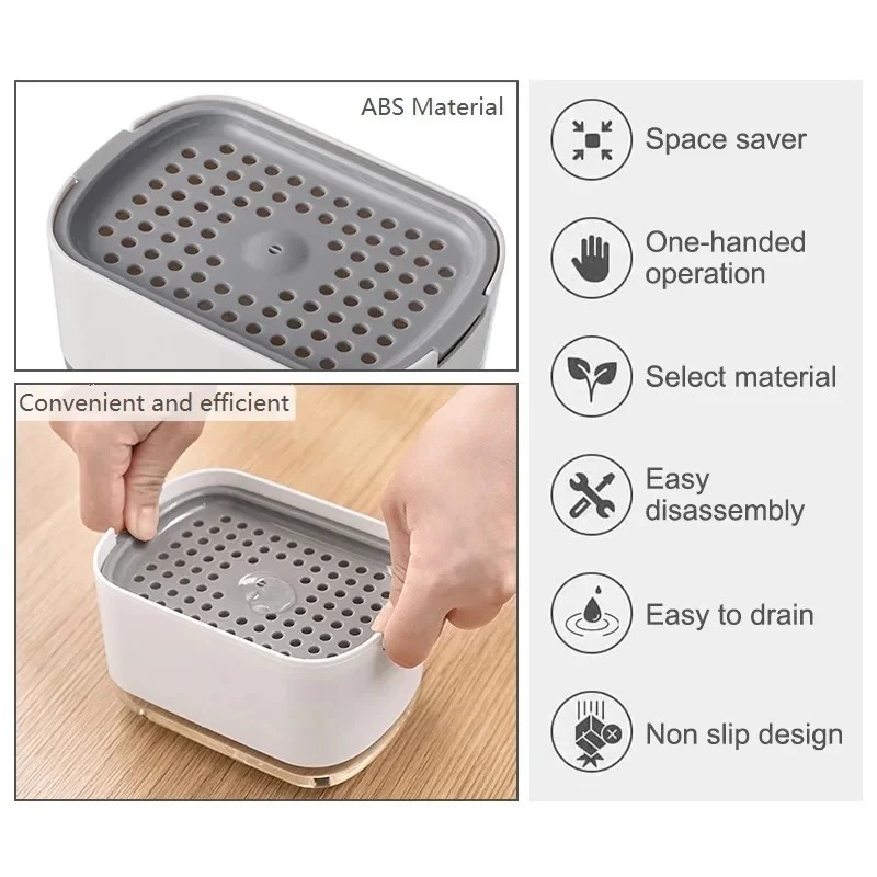 2In1 食器用洗剤ディスペンサー液体石鹸ポンプディスペンサ - Soap Making Tray のレビューと価格