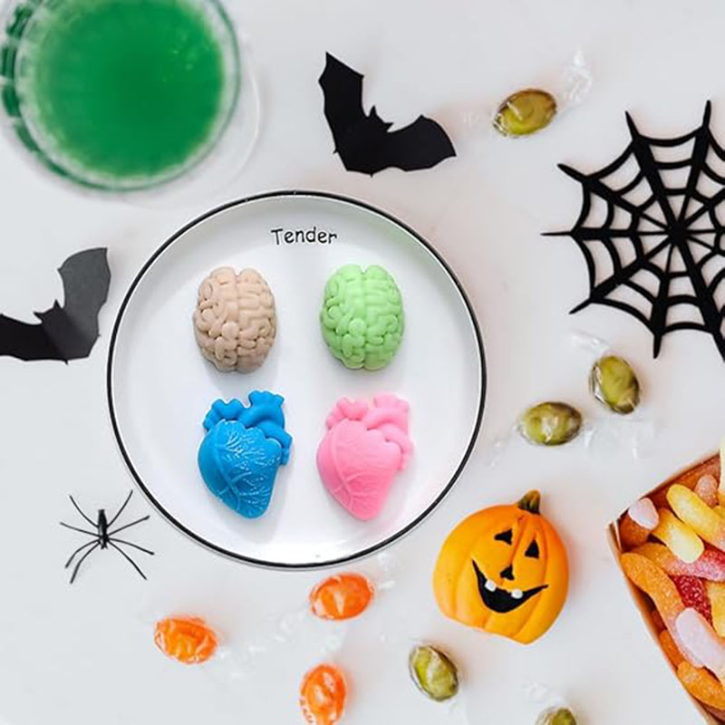 人間の脳と心臓のシリコンモールド、石鹸作り用品、ハロウィン3 - Soap Making Name のレビューと価格