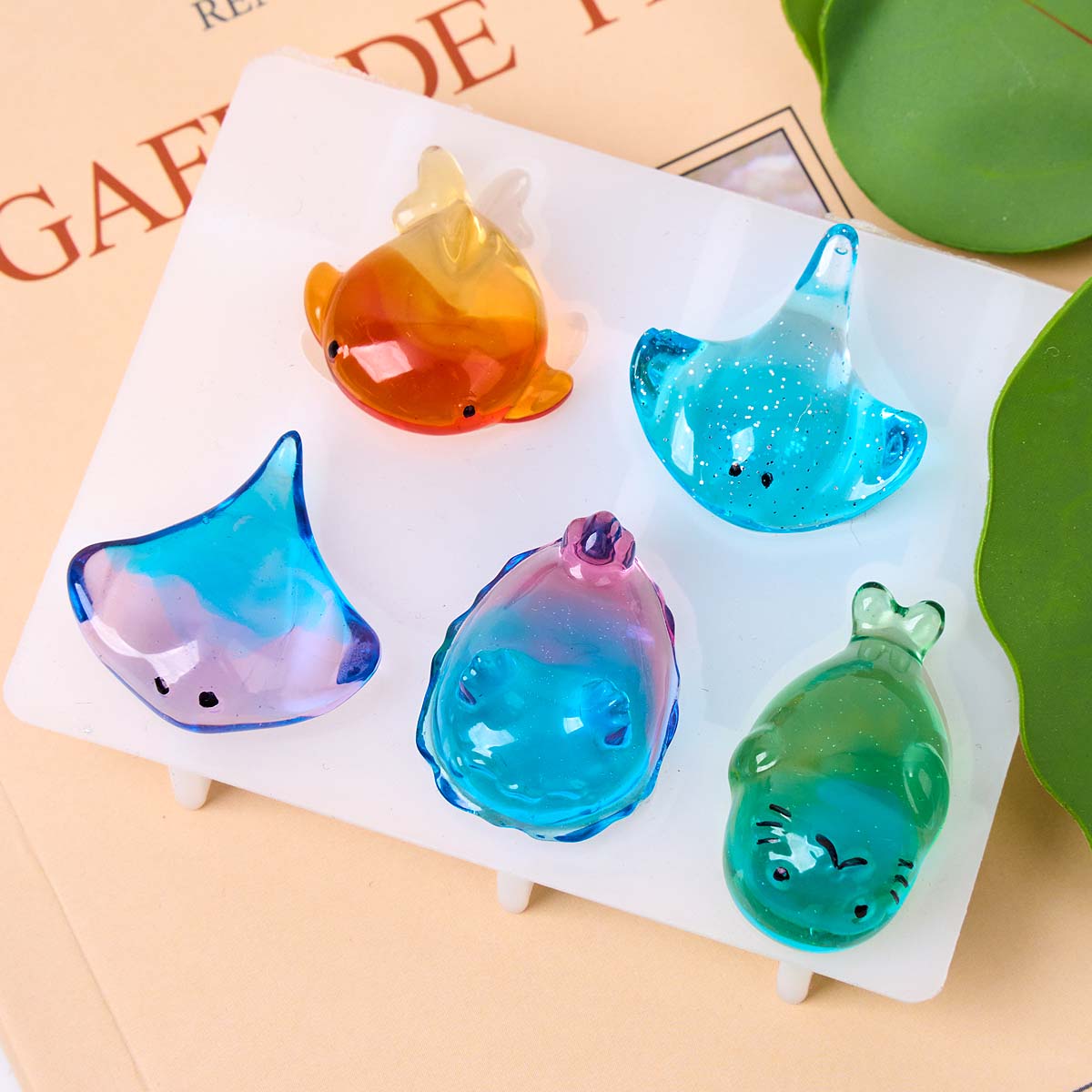 3Dヒーリング可愛いマンタ鯨シリコンモールドDIYキーホルダ - Soap Making Name のレビューと価格