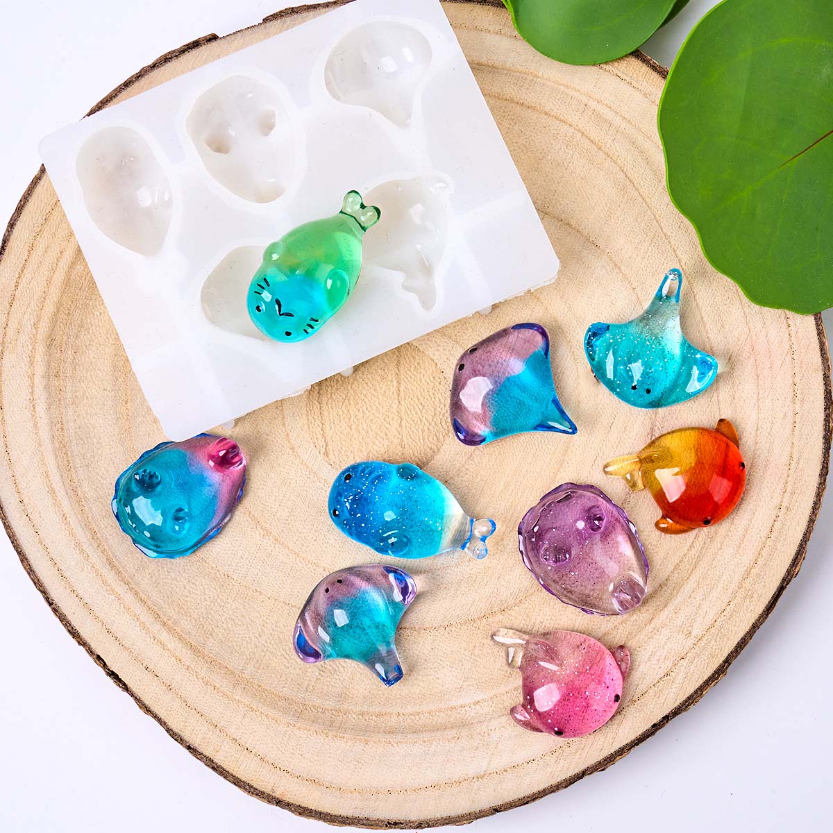 3Dヒーリング可愛いマンタ鯨シリコンモールドDIYキーホルダ - Soap Making Name のレビューと価格