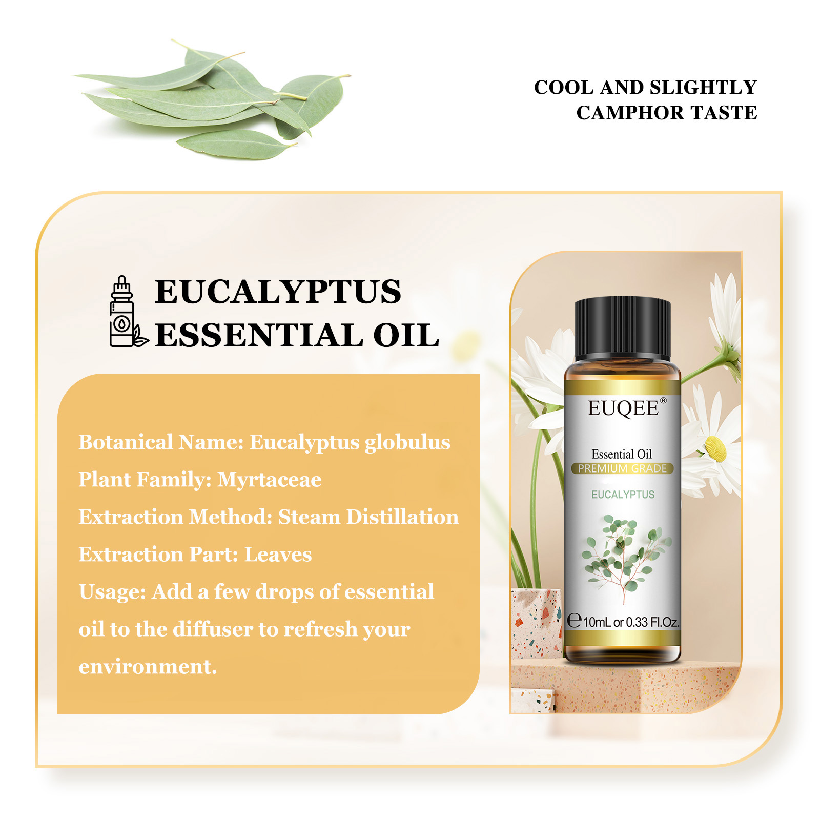 EUQEE 10 ミリリットル天然エッセンシャルオイルユーカ - Soap Making Ingredient のレビューと価格