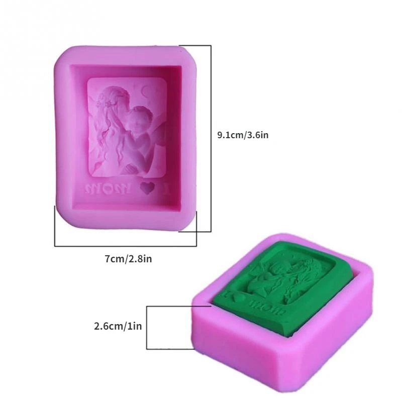 赤ちゃんを持っている母親は、シリコン石鹸型、日曜大工のケーキ - Soap Making Name のレビューと価格