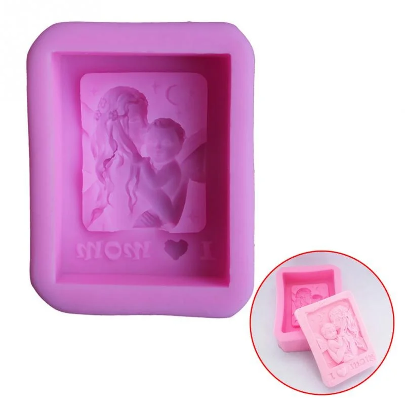 赤ちゃんを持っている母親は、シリコン石鹸型、日曜大工のケーキ - Soap Making Name のレビューと価格