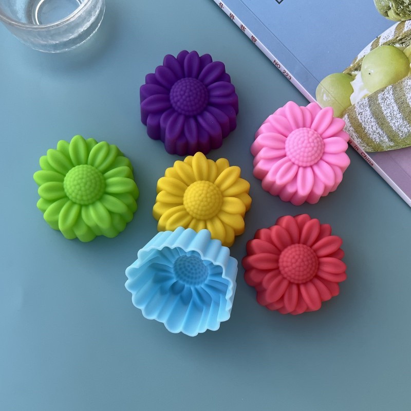 6個セット ノンスティック 花柄 シリコンモールド チョコレ - Soap Making Name のレビューと価格