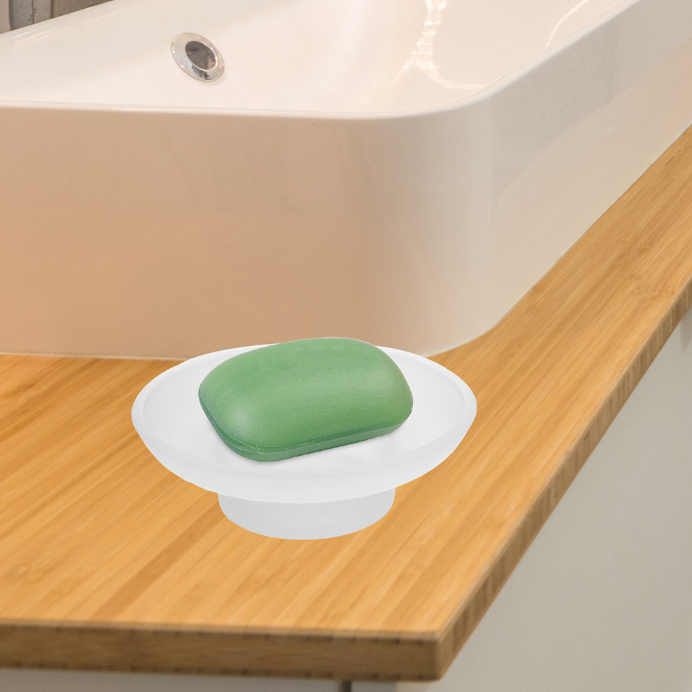 すりガラスソープディッシュラウンドクリア浴室交換用ソープホル - Soap Making Tray のレビューと価格