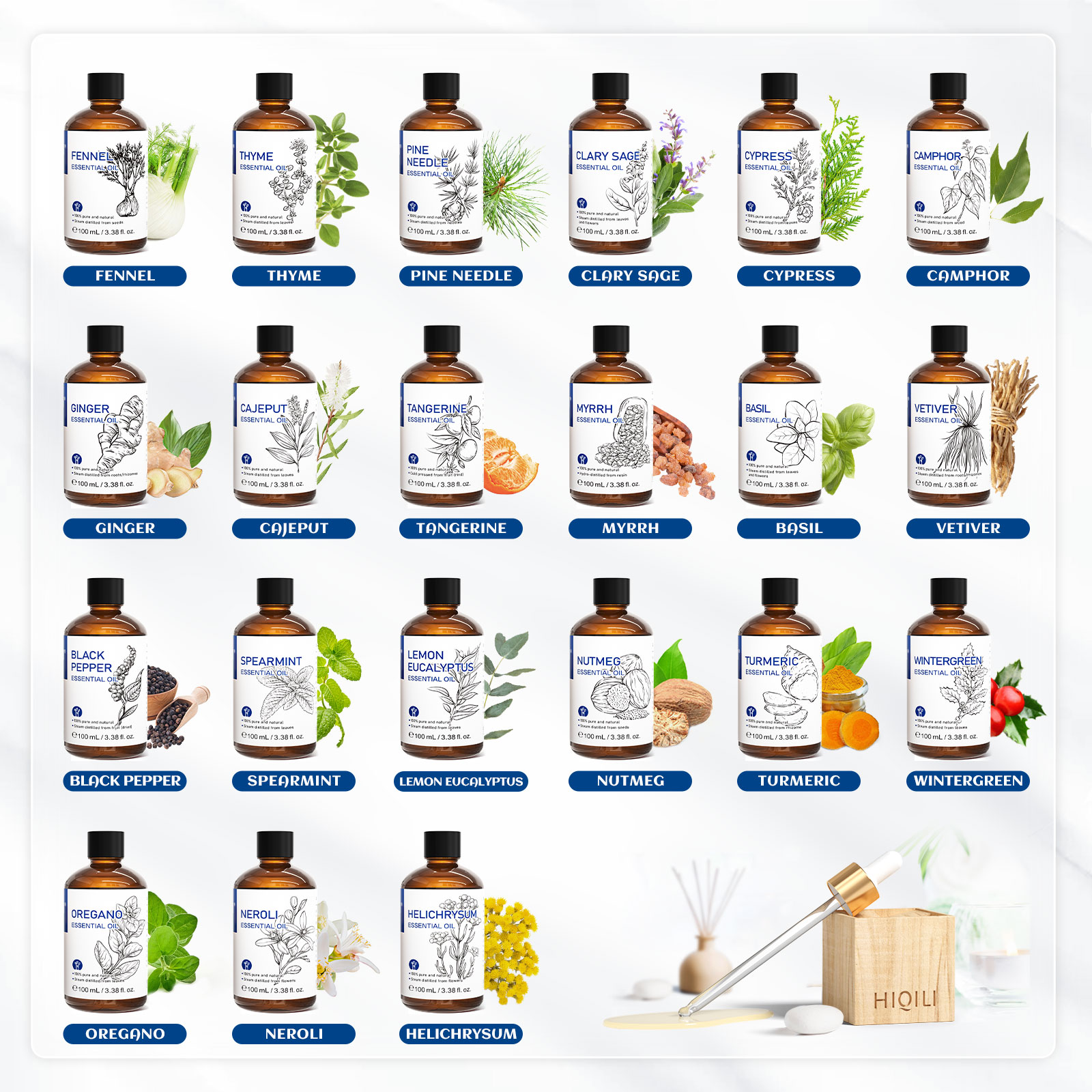 HIQILI 100% 天然、100mL エッセンシャルオイ - Soap Making Ingredient のレビューと価格